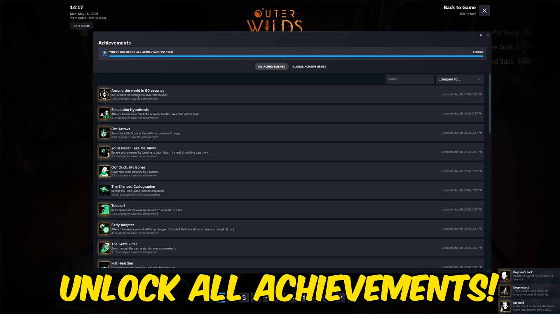 Outer Wilds — Achievement Unlocker (screenshot 2)